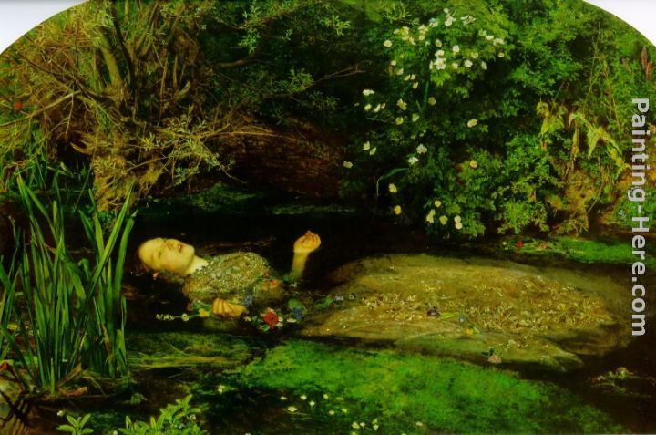 Ophelia painting - John Everett Millais Ophelia art painting